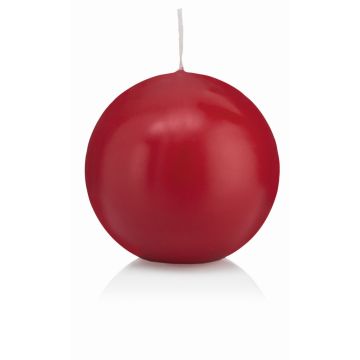 Ball candle MAEVA, dark red, Ø2.8"/7cm, 16h - Made in Germany