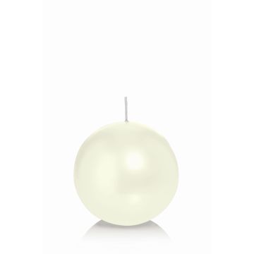Ball candle MAEVA, ivory, Ø3.1"/8cm, 25h - Made in Germany