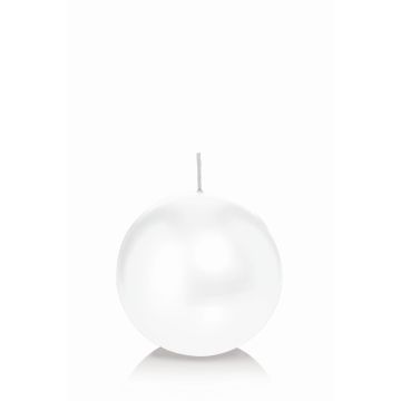 Ball candle MAEVA, white, Ø3.1"/8cm, 25h - Made in Germany