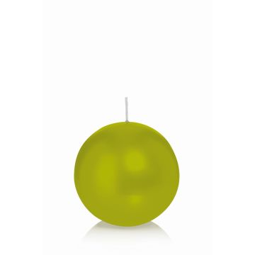 Ball candle MAEVA, green, Ø3.1"/8cm, 25h - Made in Germany