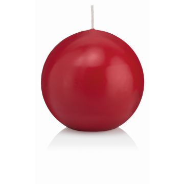 Ball candle MAEVA, dark red, Ø3.1"/8cm, 25h - Made in Germany