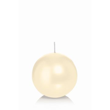 Ball candle MAEVA, cream, Ø3.1"/8cm, 25h - Made in Germany