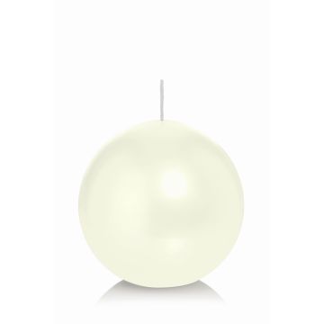 Ball candle MAEVA, ivory, Ø4"/10cm, 46h - Made in Germany