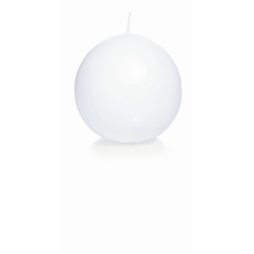 Ball candle MAEVA in cellophane foil, white, Ø2.8"/7cm, 25h - Made in Germany