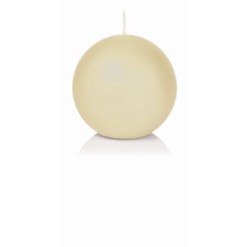Ball candle MAEVA in cellophane foil, cream, Ø2.8"/7cm, 25h - Made in Germany