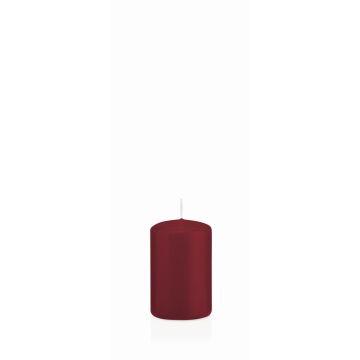 Votive candle / pillar candle MAEVA, bordeaux, 3.1"/8cm, Ø2"/5cm, 18h - Made in Germany