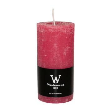 Pillar candle AURORA, raspberry, 4.7"/12cm, Ø2.3"/5,8cm, 42h - Made in Germany