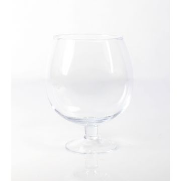 Globe vase / brandy glass LIAM with base, clear, 7.9"/20cm, Ø5.9"/15cm