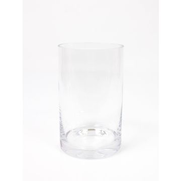 Cylinder vase SANSA EARTH of glass, clear, 7.7"/19,5cm, Ø4.7"/12cm