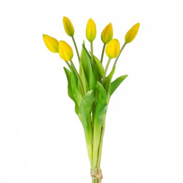 Artificial bouquet of tulips LONA, yellow-green, 18"/45cm, Ø 8"/20cm