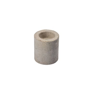Candlestick holder JUANJO in concrete look, for tea lights and dinner candles, concrete grey, 6,5cm, Ø6cm