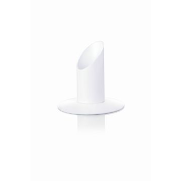 Metal candlestick RIANNON for candles, white, 8,5cm, Ø8,3cm