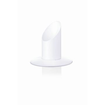 Metal candlestick RIANNON for candles, white, 9,5cm, Ø8,3cm