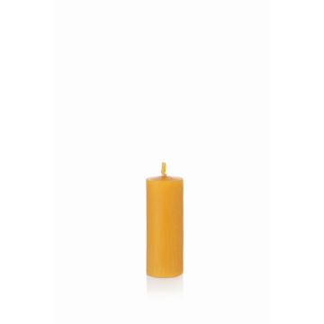 Beeswax candle BABETTE, natural-yellow, 4"/10cm, Ø1.6"/4cm, 20h - Made in Germany
