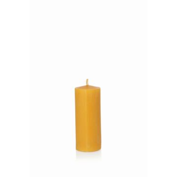 Beeswax candle BABETTE, natural-yellow, 4.7"/12cm, Ø2"/5cm, 36h - Made in Germany