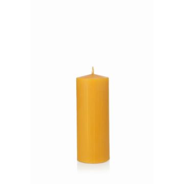 Beeswax candle BABETTE, natural-yellow, 4.7"/12cm, Ø2.4"/6cm, 52h - Made in Germany