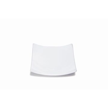 Candle coaster NOELYA, ceramic, white, 4"x4"/10x10cm