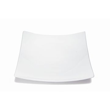 Candle coaster NOELYA, ceramic, white, 6"x6"/16x16cm