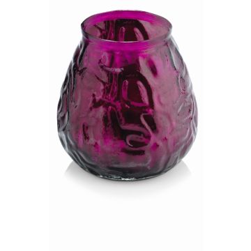 Lantern MAYELA filled with wax, pink, 4.1"/10,5cm, Ø4"/10cm, 48h