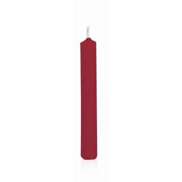 Household candles MEDIALA, 20 pcs, bordeaux, 3.8"/9,6cm, Ø0.5/1,3cm, 1,5h
