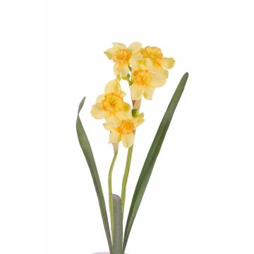 Artificial flower Narcissus NEELA, yellow, 20"/50cm, Ø 2.4"/6cm