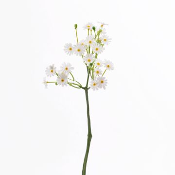 Artificial daisy flower BELINA, white, 12"/30cm, Ø 0.4"/1cm