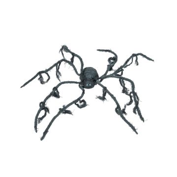 Halloween decorative spider TARANTULLA, black, movement function, LED, 110x110cm