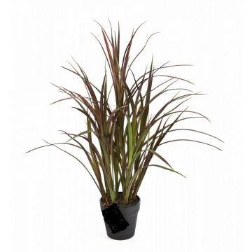 Plastic reed grass HANNI, green-red, 30"/75cm