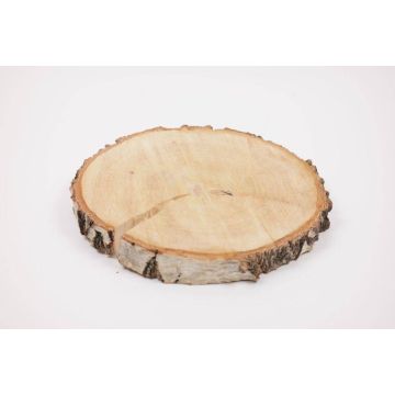 Birch wood disc NINO, natural, 1.2"/3cm, Ø 10"/25cm