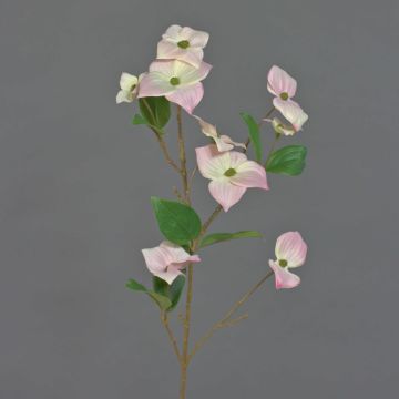 Artificial Japanese dogwood branch KOHANA, flowering, pink, 28"/70cm