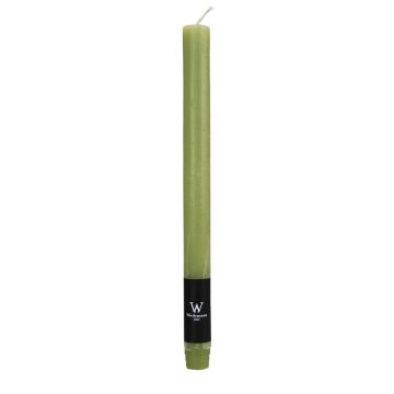 Dinner candle / Tapered candle AURORA, green, 11"/27cm, Ø0.9"/2,2cm, 10h - Made in Germany