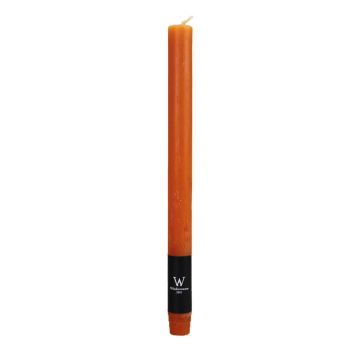 Dinner candle / Tapered candle AURORA, orange, 11"/27cm, Ø0.9"/2,2cm, 10h - Made in Germany