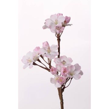 Artificial apple blossom branch OCHUKO, flowering, white-pink, 14"/35cm