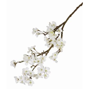 Decorative apple blossom branch LINDJA, flowering, white, 3ft/105cm