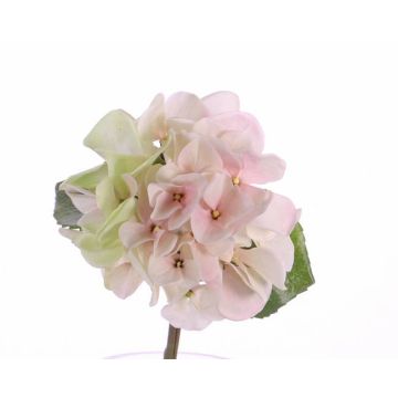Plastic hydrangea CHIDORI, cream-pink, 12"/30cm, Ø 5"/13cm