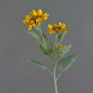 Artificial sunflower LUPITA, yellow, 33"/85cm, Ø 4.7"-5.9"/12-15cm