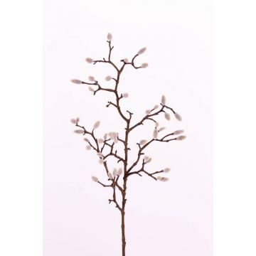 Artificial magnolia branch KOTORI, white, 30"/75cm