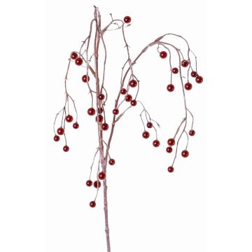 Plastic snowberry branch PASKO, berries, red, 4ft/120cm