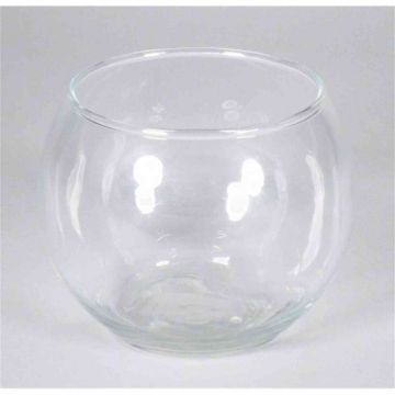 Tealight holder TOBI OCEAN, globe/round, clear, 3.3"/8,5cm, Ø4.3"/11cm