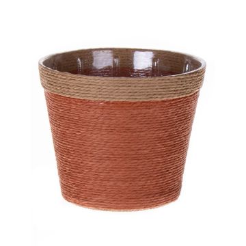 Flower basket NERIONKO, terracotta-beige, 6"/16cm, Ø7"/19cm