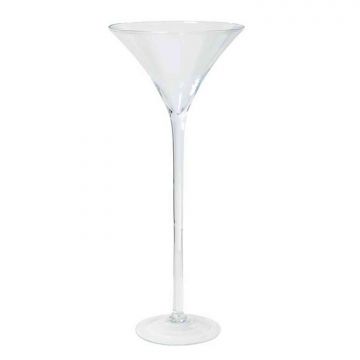 Martini glass / cocktail glass SACHA OCEAN with pedestal, funnel/round, clear, 28"/70cm, Ø12"/30cm