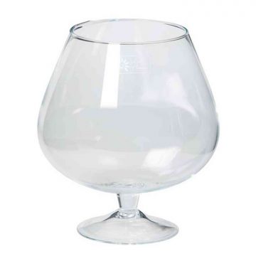 Cognac glass XXL VITOS with pedestal, conical/round, clear, 10"/25cm, Ø5.1"/13cm-Ø8"/20cm