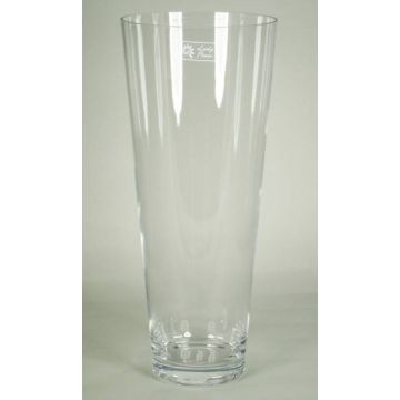 Floor vase ANNA OCEAN, funnel/round, clear, 18"/43cm, Ø8"/18cm