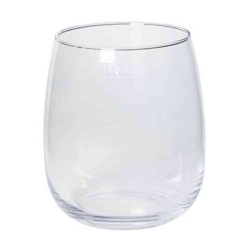 Candle glass AUBREY, globe/round, clear, 9"/22cm, Ø7"/18,5cm