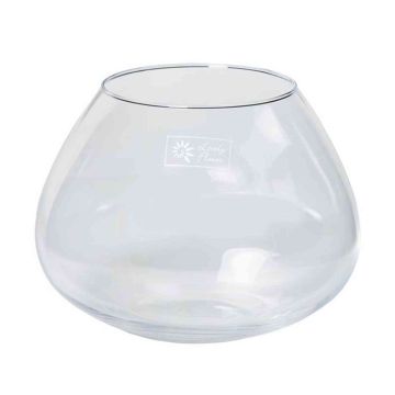Candle glass JOY, globe/round, clear, 6"/16,5cm, Ø4.9"/12,5cm-Ø9"/22cm