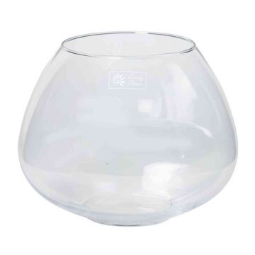 Candle glass JOY, globe/round, clear, 8"/20,5cm, Ø6"/15cm-Ø10"/26cm