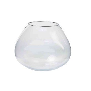 Candle glass JOY, globe/round, clear, 12"/30cm, Ø8"/20cm-Ø15"/38cm