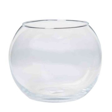 Candle glass TOBI OCEAN, globe/round, clear, 6"/15cm, Ø6"/16cm