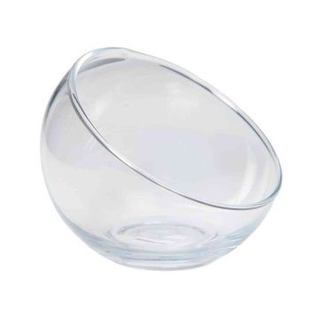 Candle glass NELLY OCEAN, globe/round, clear, 4"/10,5cm, Ø4.9"/12,5cm