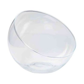 Candle glass NELLY OCEAN, globe/round, clear, 5.1"/13cm, Ø6"/15,5cm